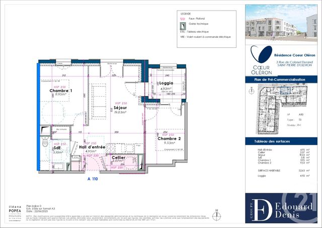 Afficher la photo en grand Appartement F3 à vendre - 3 pièces - 52.63 m2 - ST PIERRE D OLERON - 17 - POITOU-CHARENTES - Century 21 Agence Des Pertuis