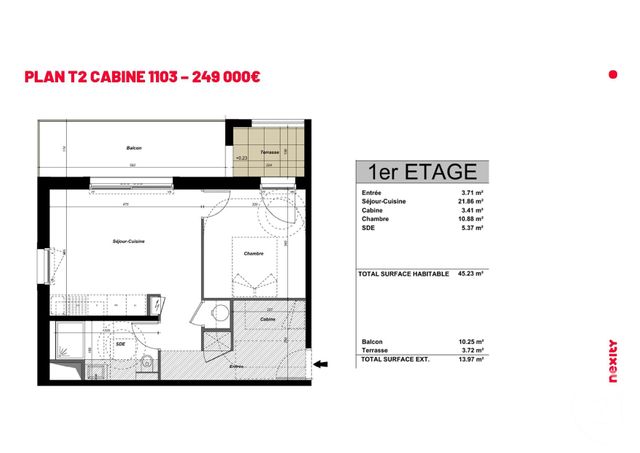 Appartement F2 à vendre - 2 pièces - 45.23 m2 - ST TROJAN LES BAINS - 17 - POITOU-CHARENTES - Century 21 Agence Des Pertuis