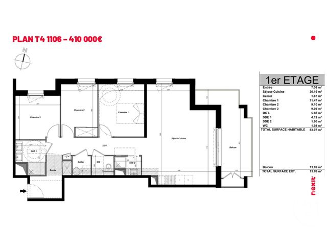 Appartement F4 à vendre - 4 pièces - 83.07 m2 - ST TROJAN LES BAINS - 17 - POITOU-CHARENTES - Century 21 Agence Des Pertuis